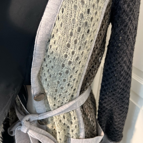 Byron Lars Beauty Mark Patchwork Sweater With Removable Faux Fur Collar - Picture 6 of 14